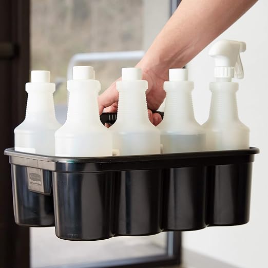 Rubbermaid Commercial Products Deluxe Carry Caddy for Take-Out Coffee/Soft Drinks Postmates/Uber Eats/Food Delivery Cleaning Products Sports/Water Bottles Black - Image 9