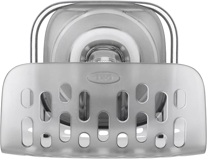 OXO Good Grips Stronghold Suction Sponge Holder | Sink Caddy, Suctions To Inside of Sink, Holds Sponges and Brushes, Ideal for Keeping Counters Neat by Unknown