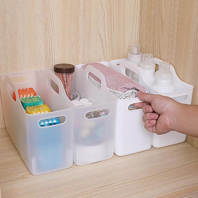 2 Pack Fridge Organizer Bins with Handle, PP Plastic Refrigerator Organizers and Storage for Kitchen, Laundry, Cabinets and Fridge, Translucent Pantry Organizers and Storage, 11” x 4.5” x 6.3” - Image 5