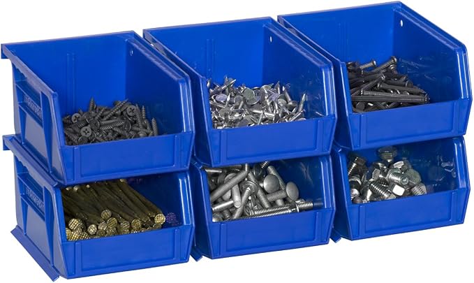 Akro-Mils 30210 AkroBins Plastic Storage Bins, Space-Saving Stackable Bins for Garage, Pantry, Craft Organization, 5" x 4" x 3", Red, (Pack of 24) - Image 8