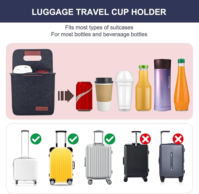 Foyego Reusable Drink Carrier with Handle, Fits 2 Cups, 2 Pack | Removable Dividers, Family Size, Multiple Tumbler Caddy, Portable Water Bottle Holder Bag, for Delivery, Car and Travel - Image 2