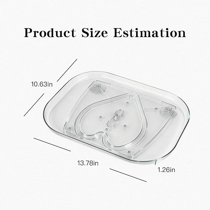 2-Pack Fridge Organizers and Storage,360° Refrigerator Lazy Susan for Fruits/Spices, Pantry Lazy Susan Kitchen Rotating Tray - Image 2
