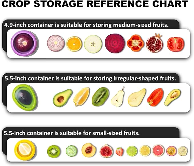 Avocado Saver & Onion Storage, 4Pcs Silicone Fresh Produce Holder | Keep avocados fresh! 4Pcs silicone holder for tomato, lemons, garlic & produce. Ideal fridge fruit vegetable containers. - Image 4