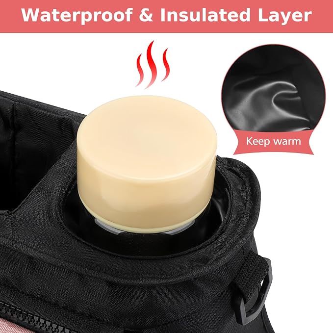 Accmor Universal Stroller Organizer with Insulated Cup Holder Detachable Phone Bag and Shoulder Strap,Stroller Bag Caddy Organizer for Uppababy, Baby Jogger, Britax Strollers - Image 8