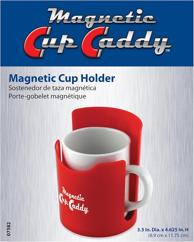 Master Magnetics Magnetic Cup Holder - Caddy for Bottles,Glasses,and Cans - Fits on Fridge,Lawnmower,Forklift,Cart,or Ladder - Heavy-Duty Magnet,(Pack of 6) - Image 3