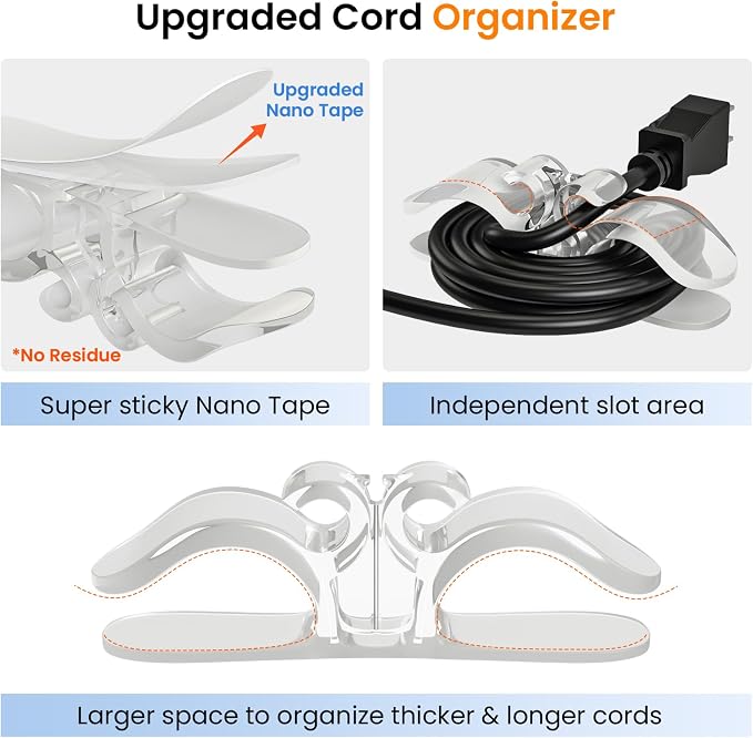 Cord Organizer for Appliances, 6 Pack Appliance Cord Organizer Stick On | Soft Rubber Appliance Cord Wrap with Strong Adhesive, Cord Holder for Kitchen Appliances, Idea for Coffee Maker, Air Fryer - Image 6