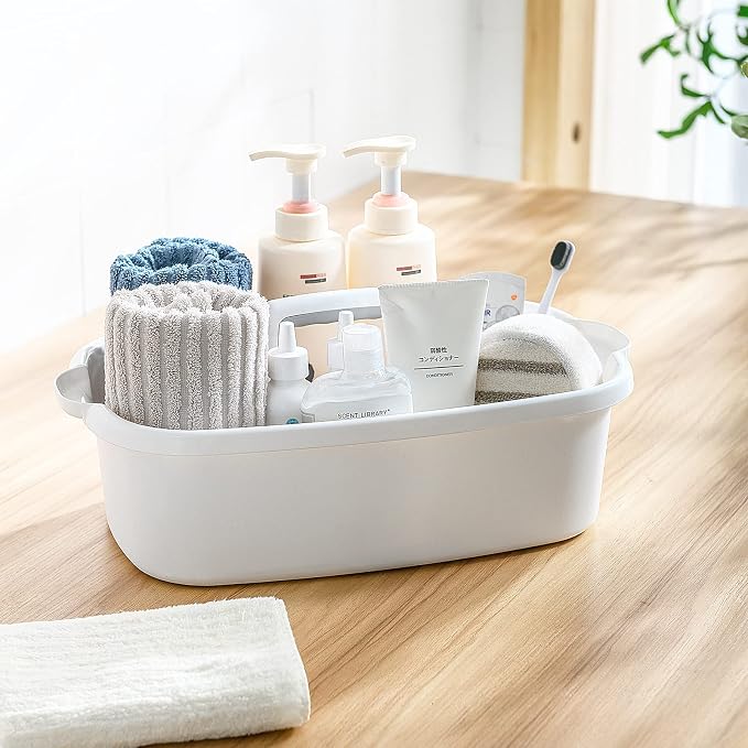 Goderewild Multi-Purpose Plastic Cleaning Caddy with Handle, Shower Caddy Organizer/Storage Basket/Totes Portable for Bathroom Supplies, Cleaning Products, Under Sink Tool, Housekeepers (Grey) - Image 7