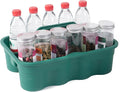 Matthew Large Plastic Tote Tool & Deluxe Supply Cleaning Caddy with Handle Portable Shower Basket Storage Caddy for Cleaning Products Organizer,Take-Out Coffee/Soft Drink,Bath Multi Use - Green by MATTHEWCLEANINGPRODUCTS