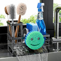 Cisily Sink Caddy Sponge Holder for Kitchen with Brush Holder and Stainless Steel Self Drain Tray, Rustproof Kitchen Sink Organizer for Sponge, Soap Dispenser Storage Accessories by CISILYHOMELIFE
