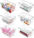6 Pack Small Clear Storage Bins with Lids, Acrylic Arts and Craft Storage Containers, Stackable Clear Plastic Craft Storage Bins with Handles for Classroom Storage Organization,Kitchen, Fridge, Office by Unknown