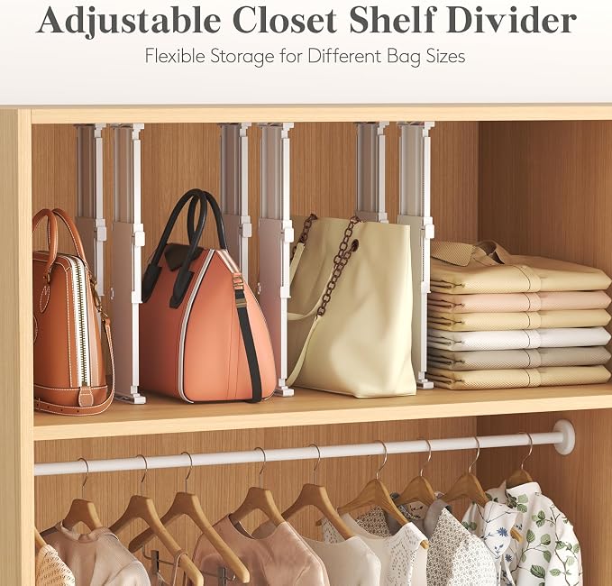 Lifewit 5 Pack 4" High Drawer Dividers, Adjustable Drawer Organizer Clothes | 10.5"-16.5" Expandable White Plastic Separators for Dresser, Kitchen, Cabinet, Nursery, Office, Socks & Underwear Storage - Image 12
