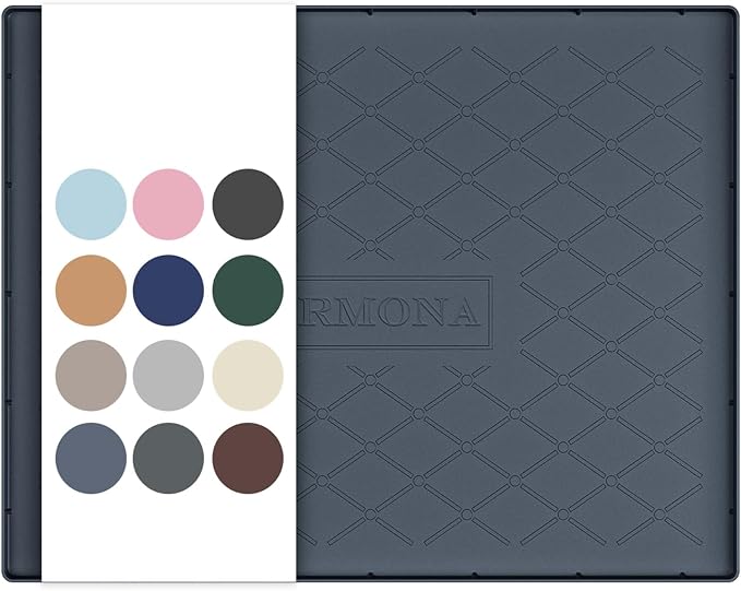 URMONA 25" x 22" Waterproof Silicone Mat in Multiple Sizes & Colors, Under Sink Mat for Kitchen & Bathroom, Pet Food Pad for Dogs & Cats, Kitchen Cabinet Liner, Multi-Purpose for Storage(Dark Grey) by URMONA