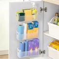 3 Pcs Kitchen Cabinet Door Organizer, Adhesive Mount Inside Cabinet Door Storage, Under Sink Storage Shelf for Kitchen,Bathroom,Office (Transparent) by Unknown