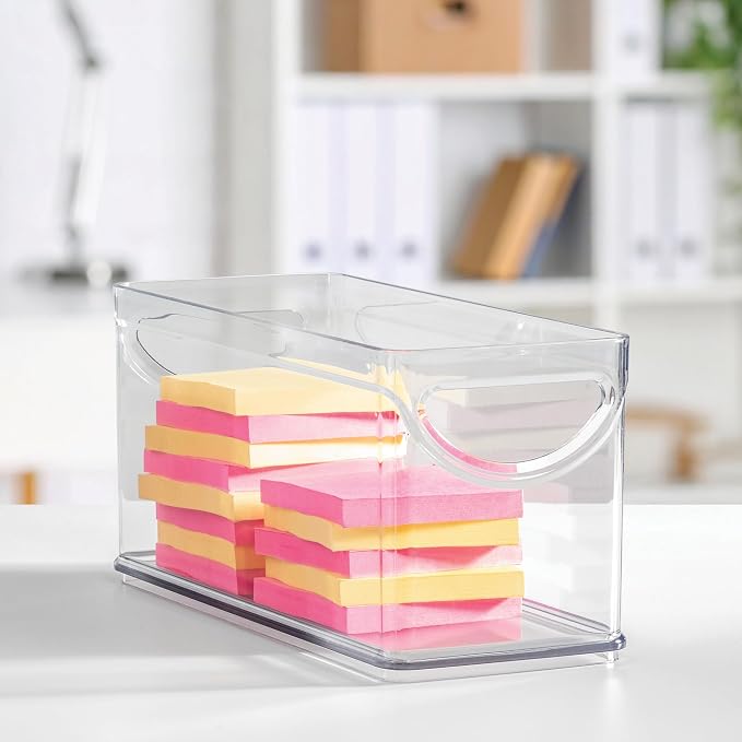 iDesign Plastic Bin, 10" x 4.25" x 5", Clear | Cabinet and Pantry Use with Integrated Handles - Image 6