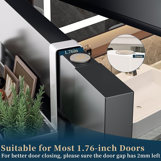 Consumest Over The Door Hooks Organizer - 2 Tier Over Door Hanger with 16 Hooks & 2 Baskets for Hanging Coat, Clothing, Towel, Back Storage for Bathroom, Closet, College Dorm, White - Image 5