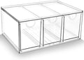 Prsildan Acrylic Makeup Organizer Stackable Storage Drawers with 3 Drawers for Office Desk Vanity Craft Room Clear Drawer Organizers for Hair Accessories Art Supplies Cosmetics Modular System by Prsildan