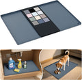 URMONA Waterproof Silicone Under Sink Mat 25'' x 19'' Shelf Liner for Kitchen and Bathroom, Cabinet and Counter Protector, Storage and Organizers, Litter Mat, Pet Cat Puppy Essentials(Dark Grey) by URMONA