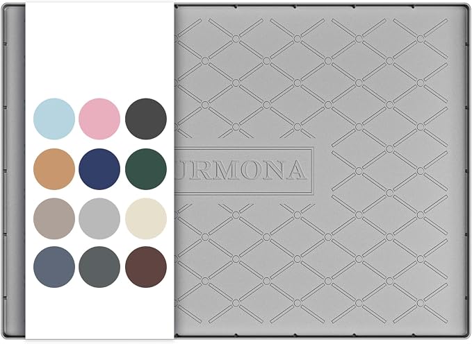 URMONA 28" x 22" Waterproof Silicone Mat in Multiple Sizes & Colors, Under Sink Mat for Kitchen & Bathroom, Pet Food Pad for Dogs & Cats, Kitchen Cabinet Liner, Multi-Purpose for Storage(Light Grey) by URMONA