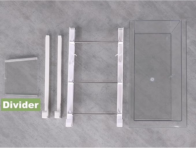 Yatmung 2 Pack Extra-Large Deli Drawer Organizer for Refrigerator Pull Out | Fridge Drawer Organizer and Storage Containers - Meat, Cheese, Produce, Fridge Sliding - Fridge Organization Bin - Image 7