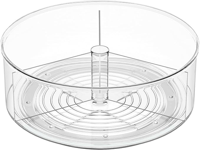 Divided Drink Packet Organizer, Largr Rotating Clear Lazy Susan Turntable | for Powdered Drink Mix, Water Drink Packet Holder, Water Flavor Packet, Coffee, Tea – Space-Saving Countertop Organizer - Image 7