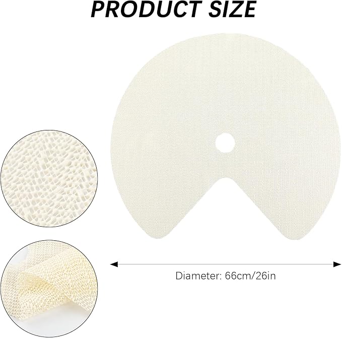 Lazy Susan Shelf Liner Circle Kitchen Liners Non Adhesive Kitchen Cabinet Liners Non Slip Non Skid Fridge Mats for Drawer Refrigerator Pantry Sink Cupboard Storage(26 inches), Brown - Image 2
