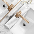 Stone Faucet Mat for Kitchen Sink - Quick Dry Diatomite Sink Splash Guard, Prevents Moisture Buildup & Water Stains, Water Absorbing Stone Tray for Bathroom Countertop (White, 20" x 4") by MAGKOTA