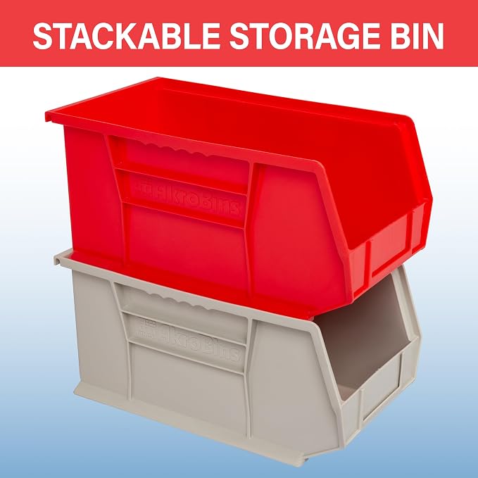 Akro-Mils 30240 AkroBins Plastic Storage Bins, 15"x8"x7", Blue, 12-Pack | Space-Saving Stackable Bins for Garage, Pantry, Craft Organization - Image 4