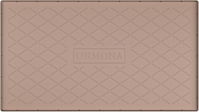 URMONA 40" x 22" Waterproof Silicone Mat in Multiple Sizes & Colors, Under Sink Mat for Kitchen & Bathroom, Pet Food Pad for Dogs & Cats, Kitchen Cabinet Liner, Multi-Purpose for Storage(Khaki) by URMONA