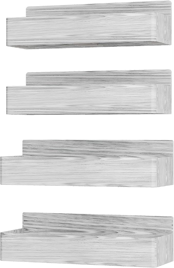 Mystozer Magnetic Spice Rack for Refrigerator, Kitchen Organizer and Storage Shelf, Wood White(4 Pack) - Image 5
