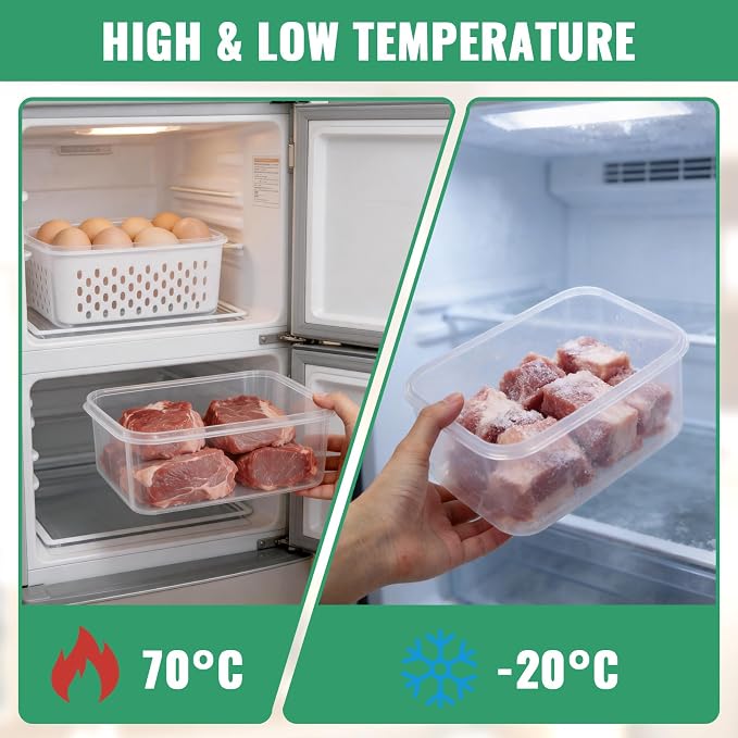 5 Pack Fruit Storage Containers for Fridge Berry Containers for Fridge | Produce Containers with Removable Colander Berry Storage Containers Veggie BPA-Free Plastic Crisper for Long-Term Freshness - Image 7