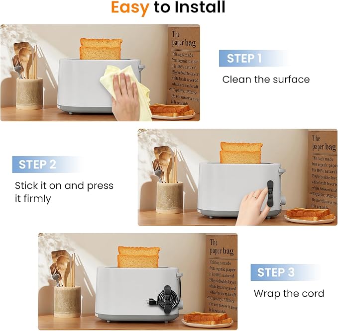 Cord Organizer for Appliances,Cord Wraps for Electrical Cords,6 Pack Stick- Winder for Kitchen Appliances, Compatible with Mixer, Coffee Maker, Blender, Air Fryer,Kitchen Appliance Cord Organizer - Image 4