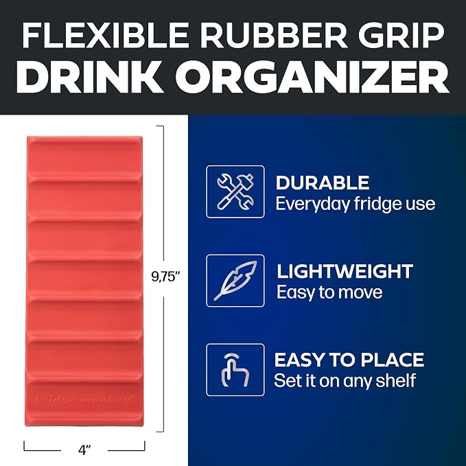 Cooks Innovations Drink Organizer for Fridge, 1 Pack Soda Can Refrigerator Organizers and Storage, Beer-Wine-Water Bottle Holder, Fridge Monkey - Durable Non-Slip & Roll - Image 4