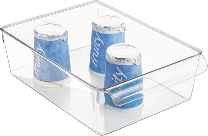 iDesign Fridge Storage Bin with Handle, Clear | Fridge Tray, For Cheeses and Snacks - Image 8