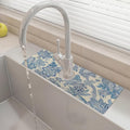 15" X 5.5" Kitchen Sink Splash Guard Faucet Mat Floral Super Absorbent Fast Drying Faucet Guard & Draining Mat Sink Splash Guard Behind Faucet for Kitchen, Bathroom by Unknown