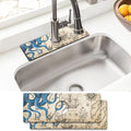 Sink Faucet Absorbing Mat, 2 Pack Drying Mat Around Faucet Sink Splash Guard Behind Faucet Sinkmat For Kitchen Bathroom Island Rv 15 * 5.5 Inch (38 * 14 cm) by BathtubMat