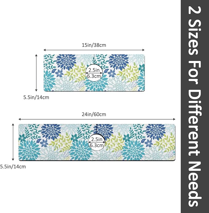 24" X 5.5" Kitchen Sink Splash Guard Faucet Mat Flora Super Absorbent Fast Drying Faucet Guard & Draining Mat Sink Splash Guard Behind Faucet for Kitchen, Bathroom - Image 2
