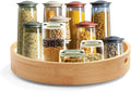 14in Bamboo Lazy Susan Organizer for Cabinet | Spice Turntable Organizer for Kitchen, Round Rotating Serving Tray Turntable Seasoning Organizer for Table Top by Mamalucky