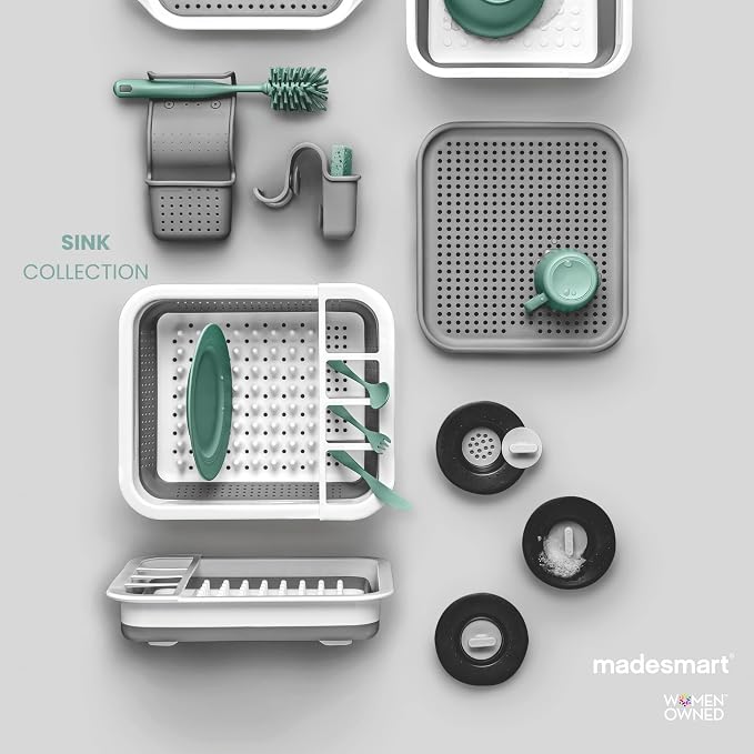 madesmart Sink Collapsible Dish Rack, White - Image 7