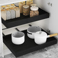 Expandable Pull Out Drawers for Cabinets(Black) : Kitchen and Pantry Organizer, Sliding Cabinet Organizer with Adhesive, Under Sink and Pots Storage, Depth 16.5". expandable pull out cabinet organizer by Unknown