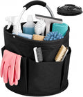 RAYBIN 17L Cleaning Caddy for Cleaning Supplies, Foldable Cleaner Basket | Housekeeping Products Organizer with Handle, Portable Large Storage Bucket for Home, Garden, Outdoor, Camping by raybin