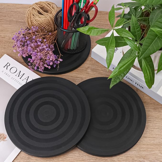 8 Pack 8 Inch Lazy Susan Turntable, Heavy Duty Lazy Susan Turntable Organizer, Premium 8 Inch Rotating Swivel Stand for Table Top, Kitchen, and More - Image 5