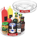 Optish 4 Pack Lazy Susan Organizer, 9.5 Inch, 10.7 Inch Lazy Susan Turntable for Cabinet, Turntable Organizer for Pantry Organizers and Storage, Non-Skid Fridge Organizer by Optish