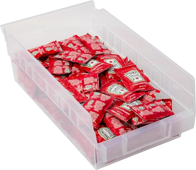 Akro-Mils 30130 Heavy Duty Plastic Shelf Bins, 12"x 6.5"x 4", Clear, 12-Pk | Heavy Duty Nesting Storage Bins for Garage, Closet, Refrigerator, Kitchen, Cabinet, Drawer Organization, Pantry Organization - Image 8
