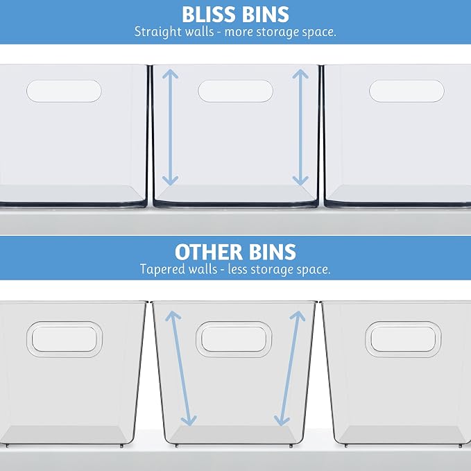 STORi Bliss 10" x 6" Open Clear Pantry Organizer Bin, Set of 2, Plastic Containers with Handle for Kitchen, Fridge, Cabinet, Closet, Bathrom, Undersink Storage Made in USA - Image 7