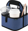Beautyflier Reusable Insulated Coffee Cup Carrier, Portable Drink Carrier for Delivery, Drink/Cup/Coffee Holder with Handle for Take-Out Coffee (Blue) by Beautyflier