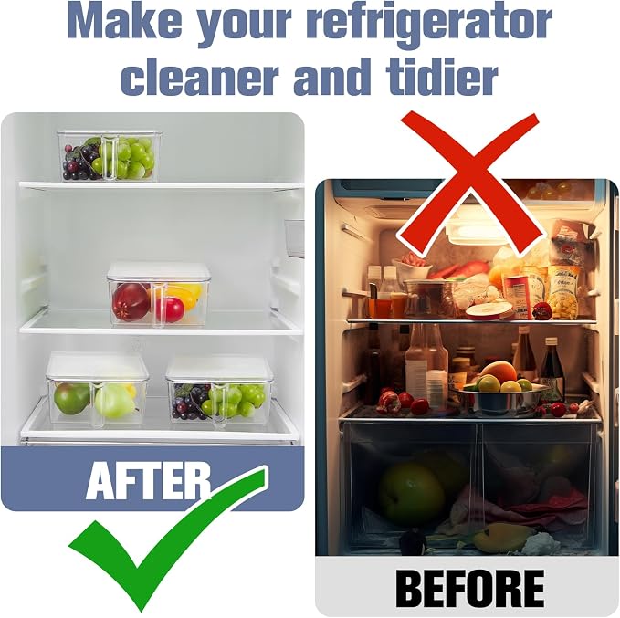 2 Sets Ice Storage Bin for Freezer,12.4 x 8.07 x 3.94 Inches | Plastic Ice Container with Flexible Scoop Lid and Handle for Home Office Fridge Storage - Image 6