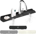 Kitchen Sink Splash Guard Gen2-30" x 6'' Silicone Sink Mat Splash Guard fit for Countertop, Bathroom,Farmhouse,RV by EBIGIC (Black) by EBIGIC