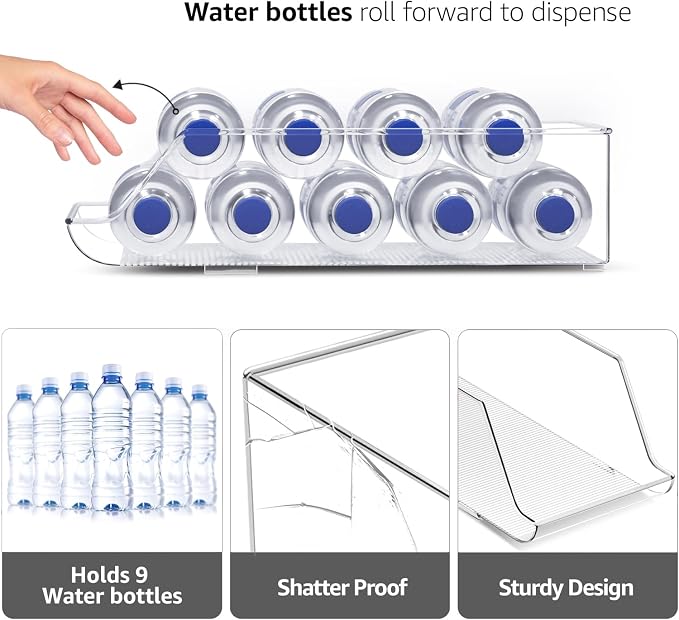 Sorbus 2-Pack Water Bottle & Can Organizer – Drink Holder for Refrigerator, Pantry, Kitchen Storage & Organization - Image 5
