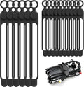 Silicone Cable Ties, Cord Organizer Cable Management,2Sizes-Black | Reusable Cord Ties for Electronics, Office Desk Accessories, Home Travel Essentials, Easy to Use, 4.2 Inch & 7.1 Inch-16Pcs by ELECTRONICSORGANIZATION