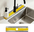 Kitchen Faucet Mat Grey and Yellow Abstract Geometric Sink Splash Guard Behind Faucet Draining Mat Kitchen Accessories Non-slip Easy to Clean for Bathroom & Kitchen 24"X5.5" by Unknown